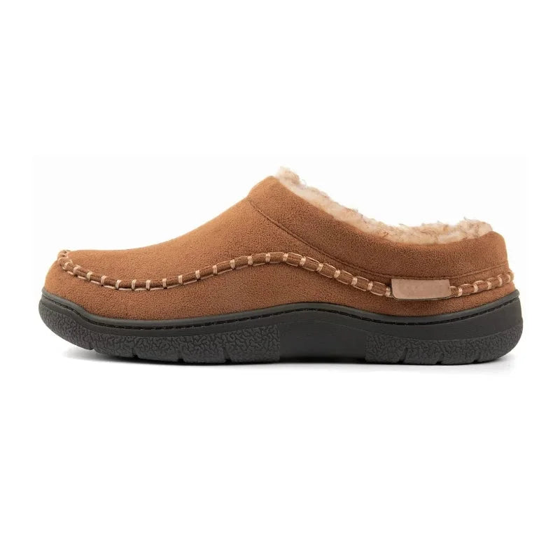 Men’s Orthopedic House Slippers – Warm Fleece | Arch Support | Wide Fit