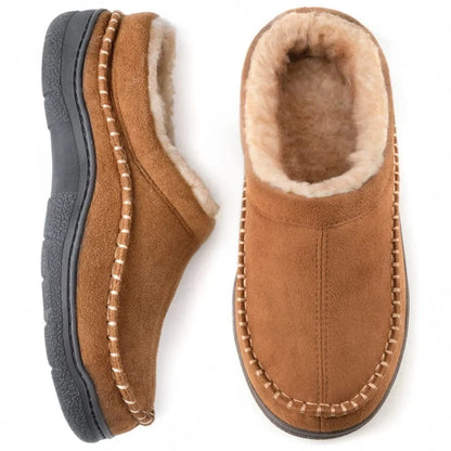Men’s Orthopedic House Slippers – Warm Fleece | Arch Support | Wide Fit