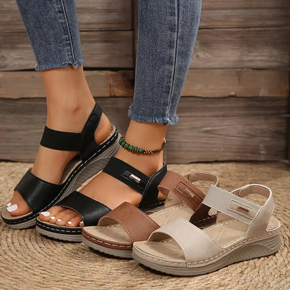 Women's Cushioned Sandals – Adjustable Strap Summer Slides