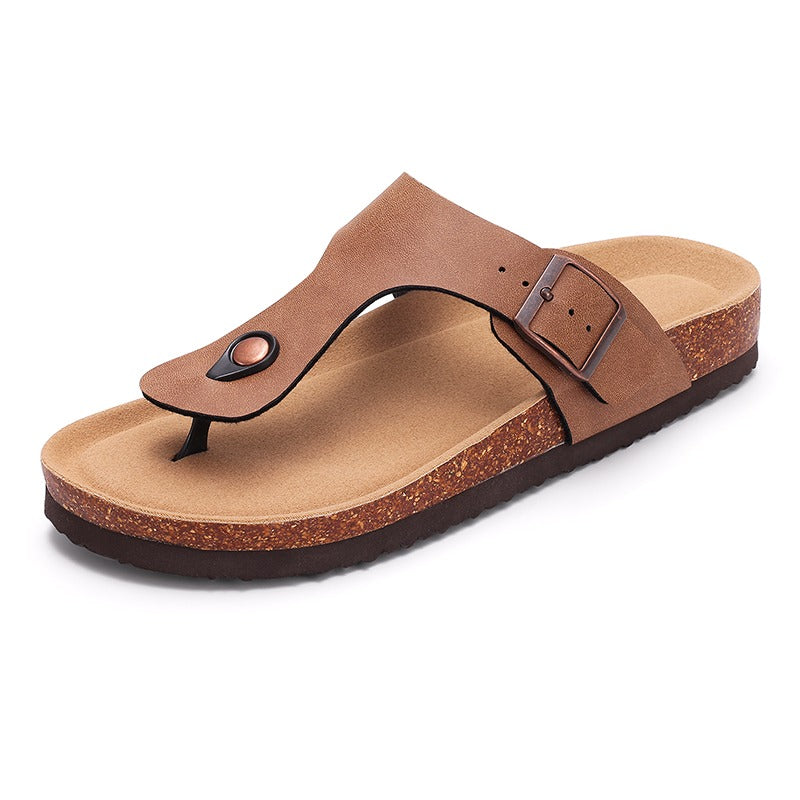 Toe-Post Cork Footbed Sandals with Arch Support | Santorini | Women’s