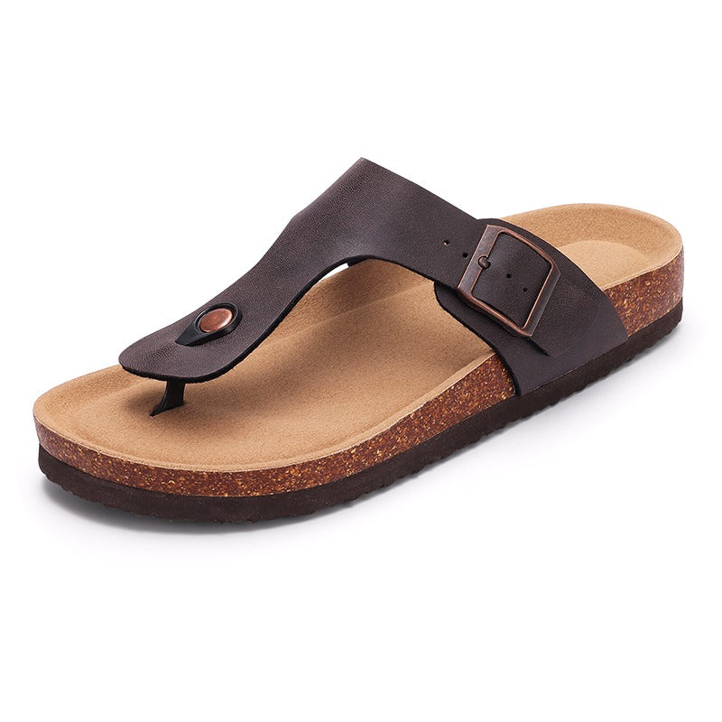 Toe-Post Cork Footbed Sandals with Arch Support | Santorini | Women’s