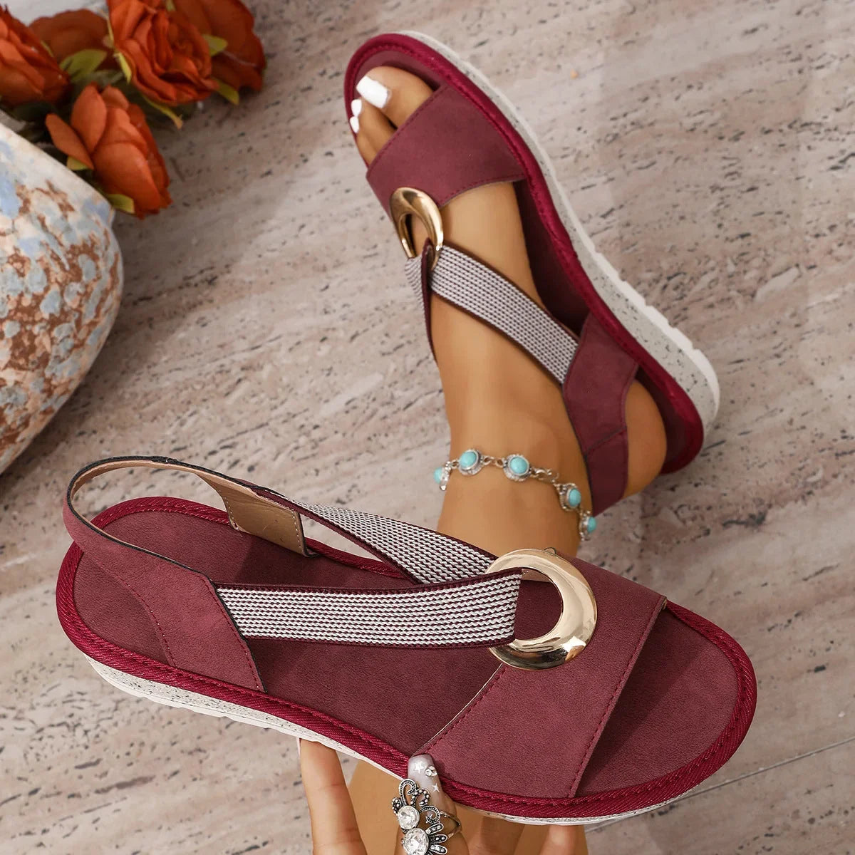 Women’s Lightweight Arch Support Summer Sandals – Breathable Comfort