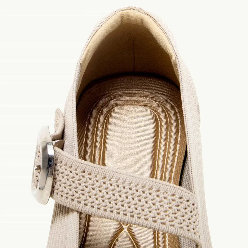 Women's Orthopedic Mary Jane Flats | Square Toe Breathable Knit Shoes