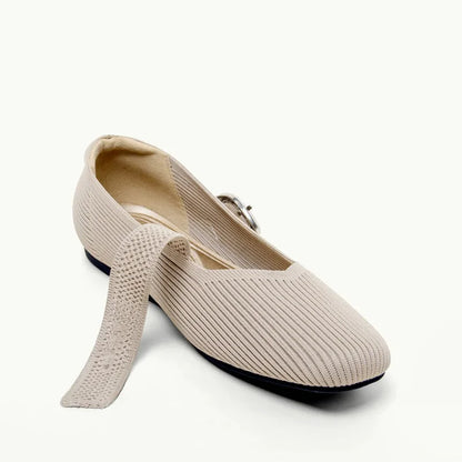 Women's Orthopedic Mary Jane Flats | Square Toe Breathable Knit Shoes