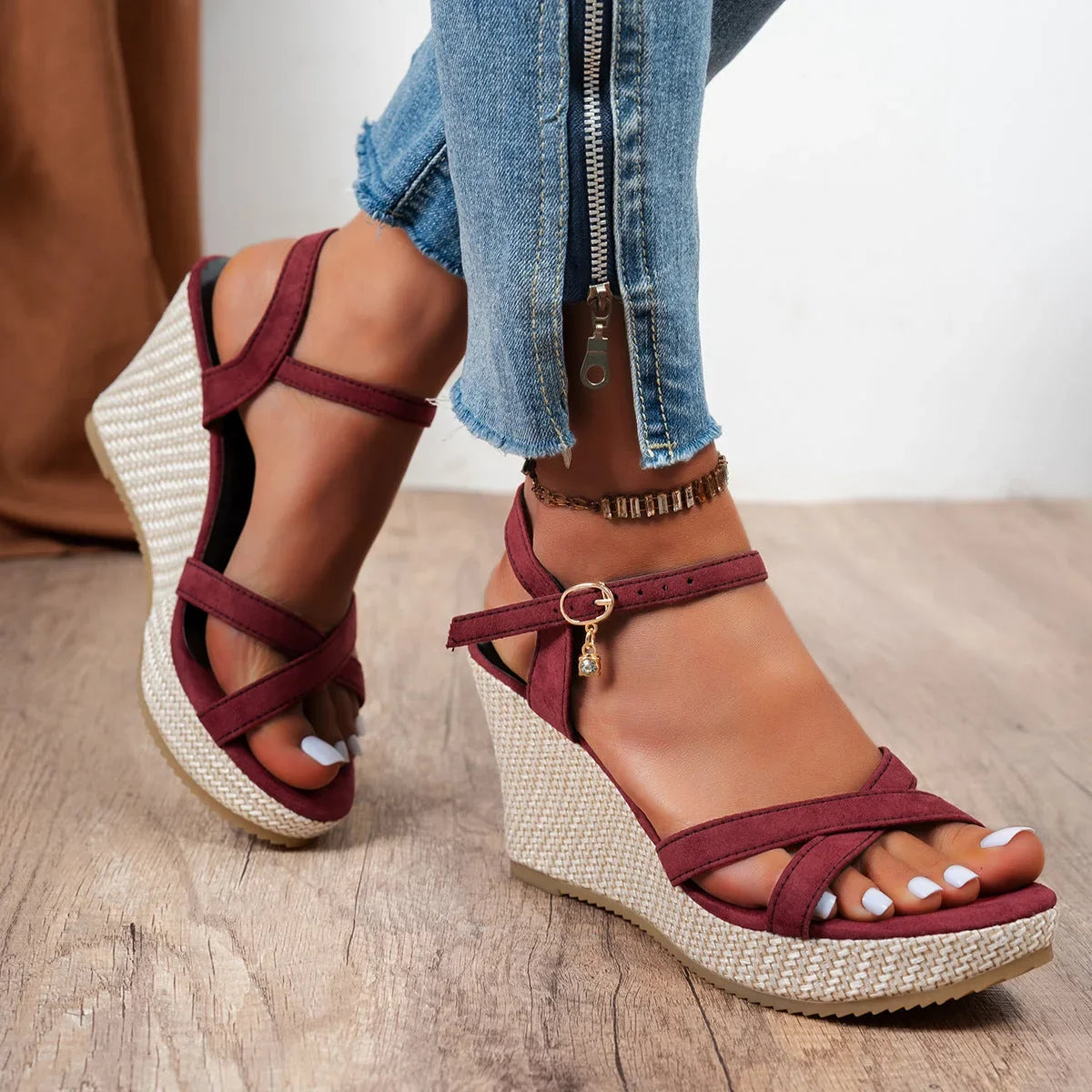Women’s Orthopaedic Espadrille Sandals with Arch Support & Wide Fit