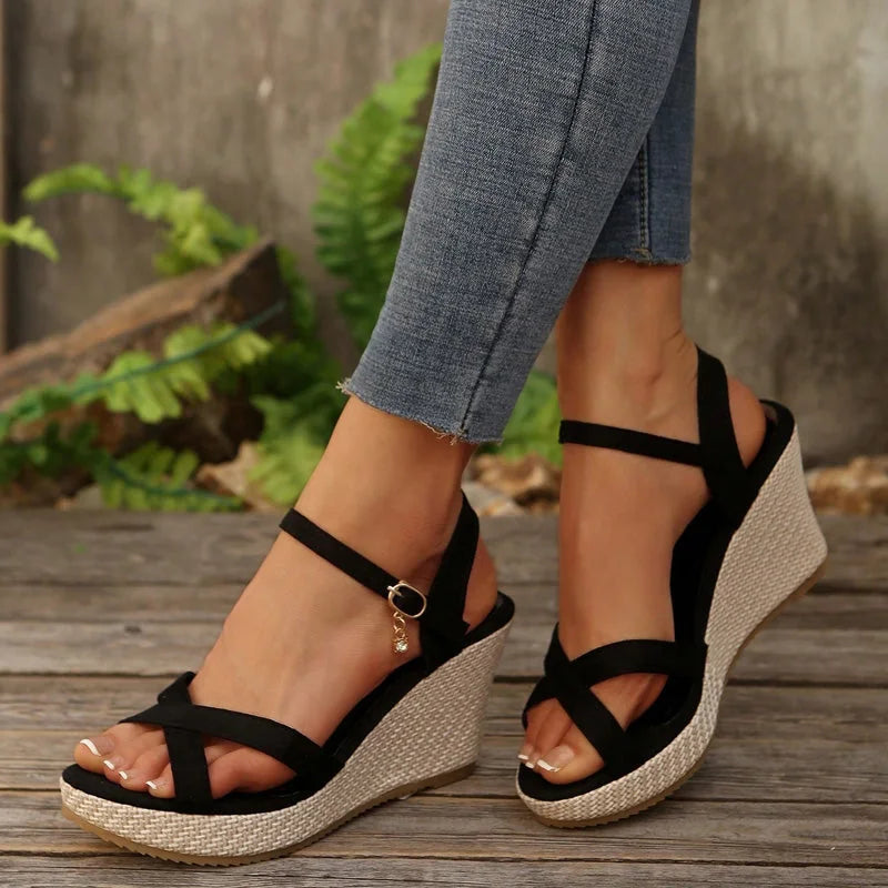Women’s Orthopaedic Espadrille Sandals with Arch Support & Wide Fit