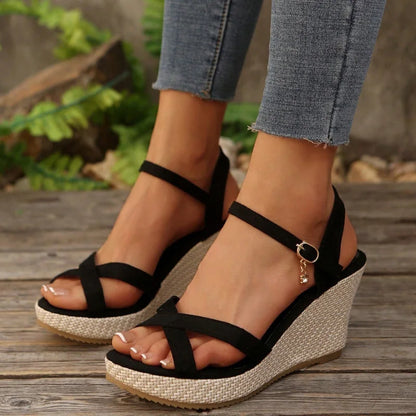 Women’s Orthopaedic Espadrille Sandals with Arch Support & Wide Fit