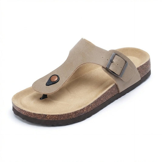 Toe-Post Cork Footbed Sandals with Arch Support | Santorini | Women’s